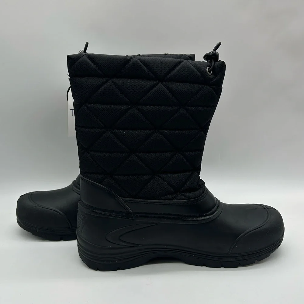Time and Tru Women’s Black Winter Snow Boots Temperature Rated -5°F Sz 10 | NWT